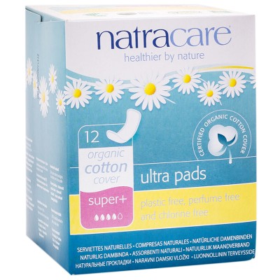 Natracare Organic Cotton Ultra Pads - Super Plus (12)