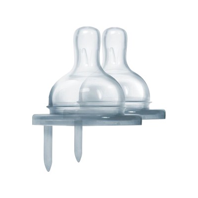 Pura Stainless Steel Natural Vent Nipple - Fast Flow, Pack of 2